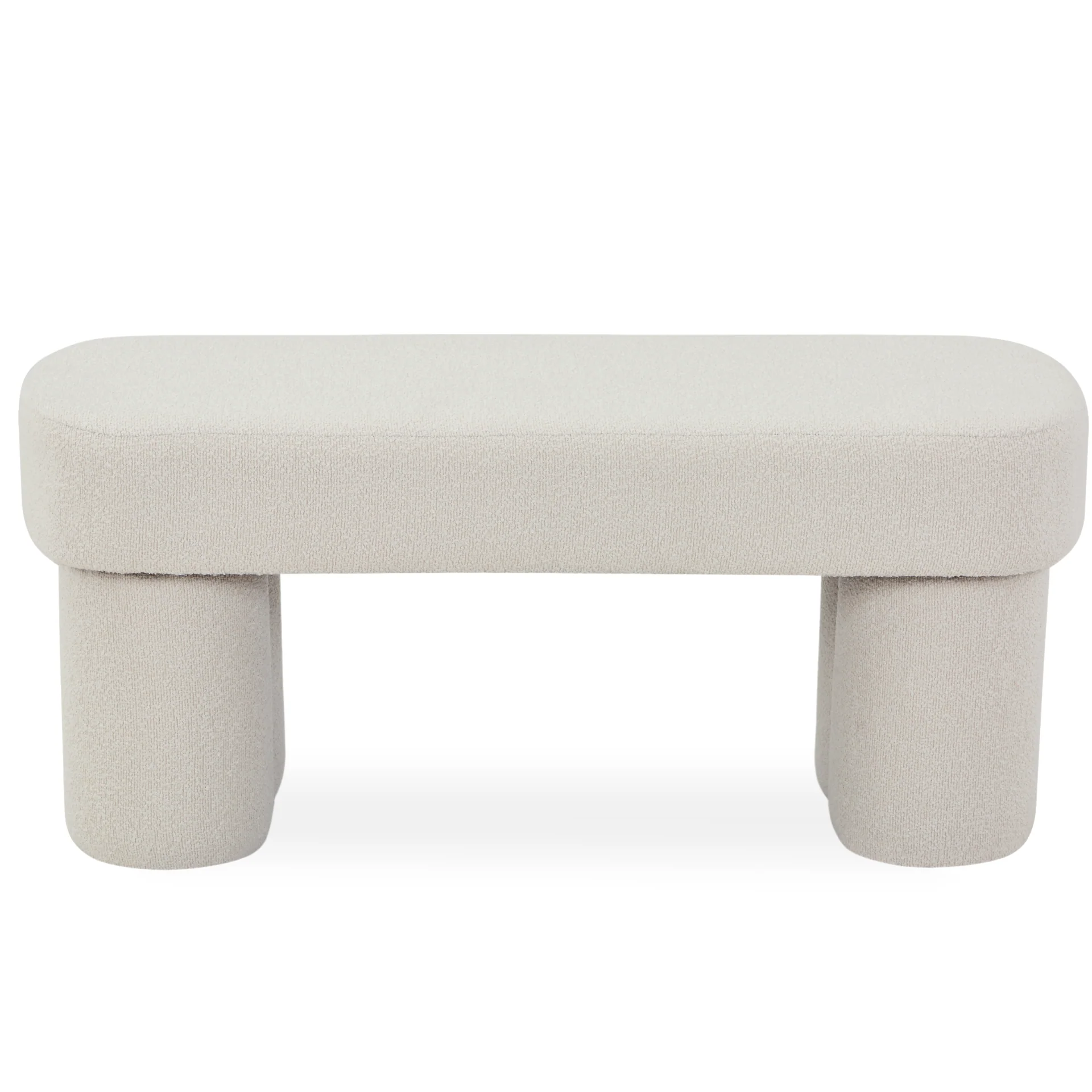 Linea panca bianco boucle 100x42x44 cm