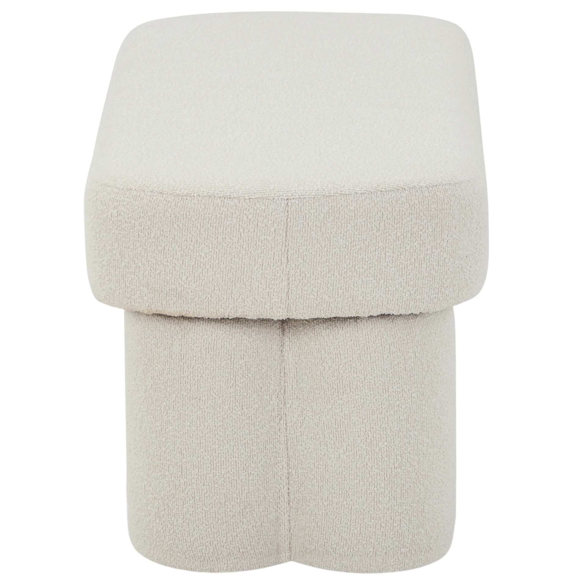 Linea panca bianco boucle 100x42x44 cm - Image 3