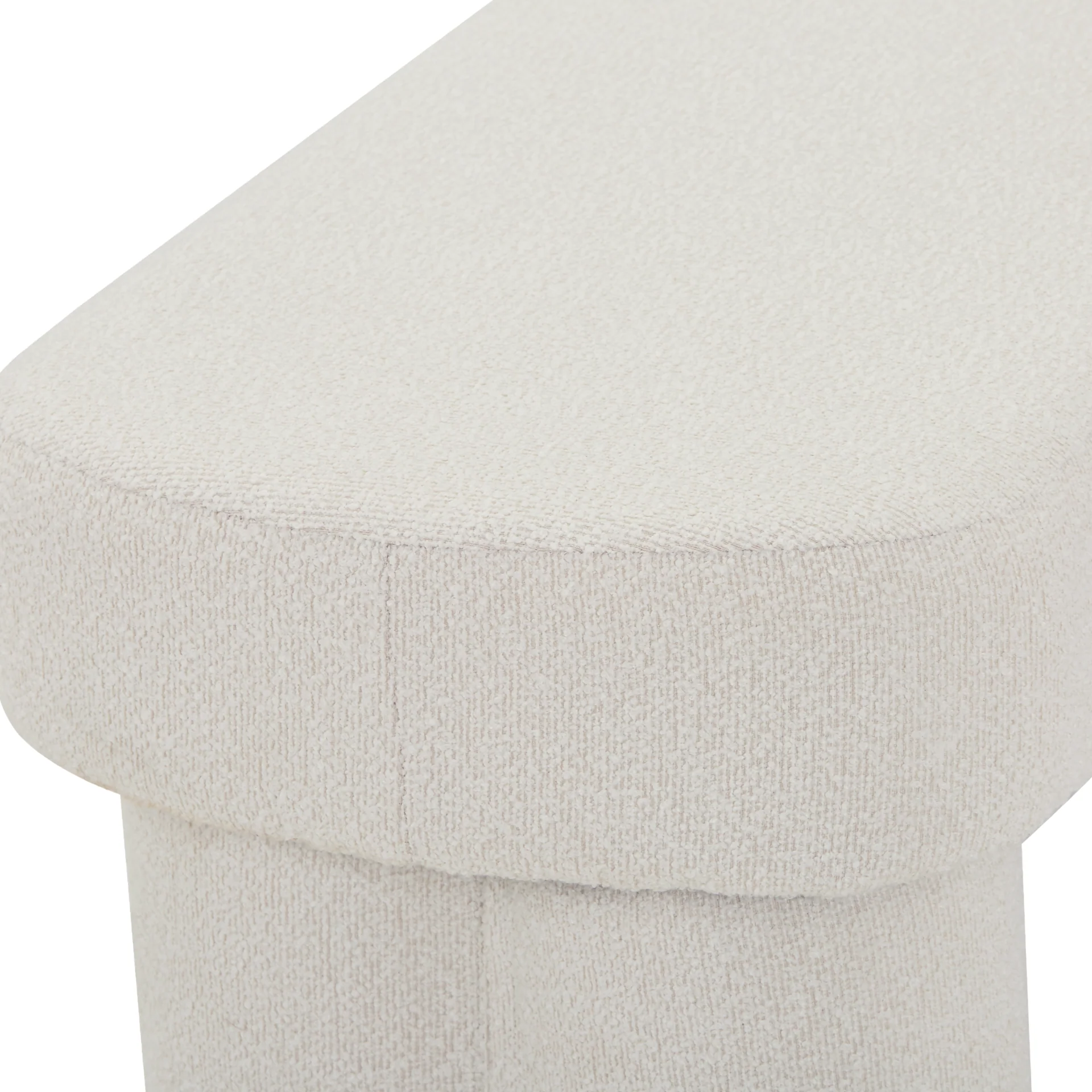 Linea panca bianco boucle 100x42x44 cm - Image 4