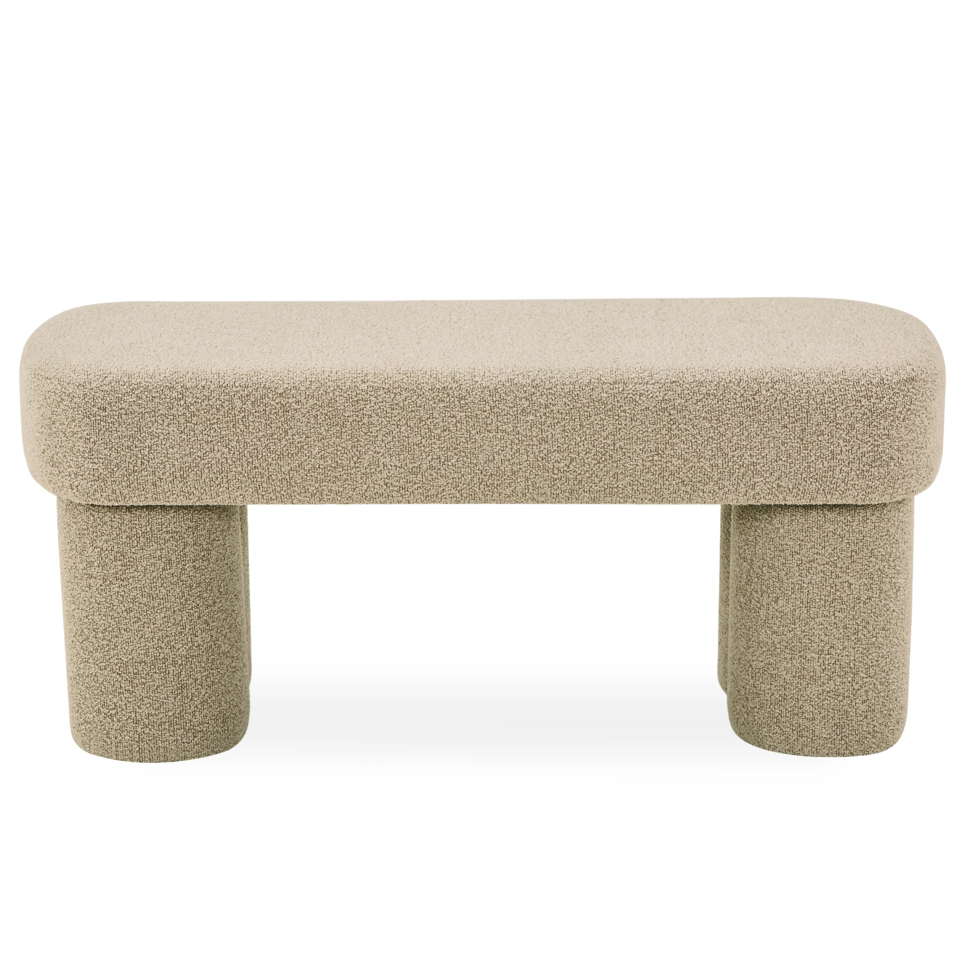 Linea panchina beige Boucle 100x42x44 cm