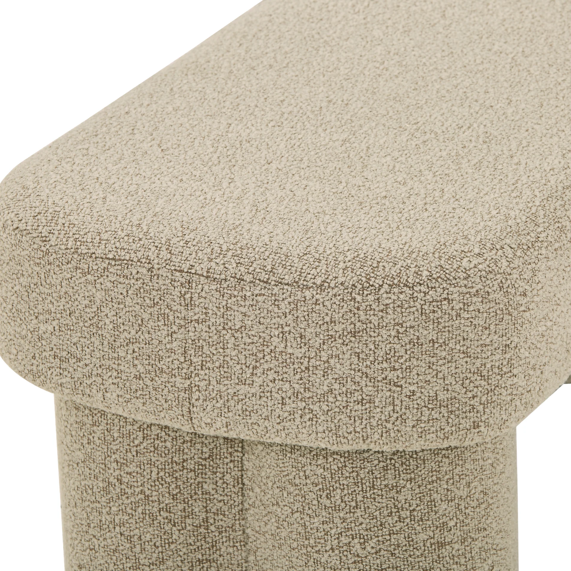 Linea panchina beige Boucle 100x42x44 cm - Image 4