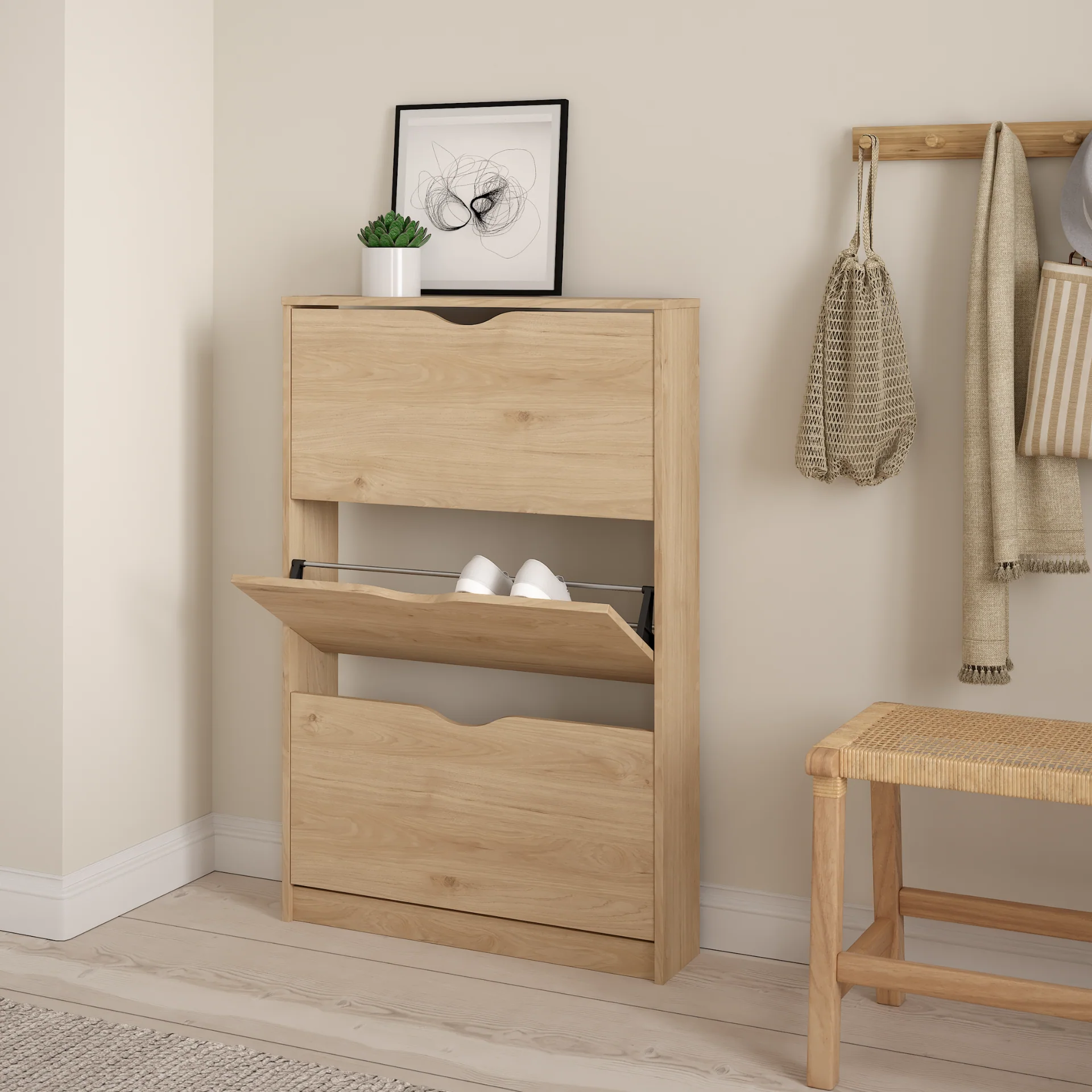 Livo Scarpiera a 3 ante in look rovere - Image 3