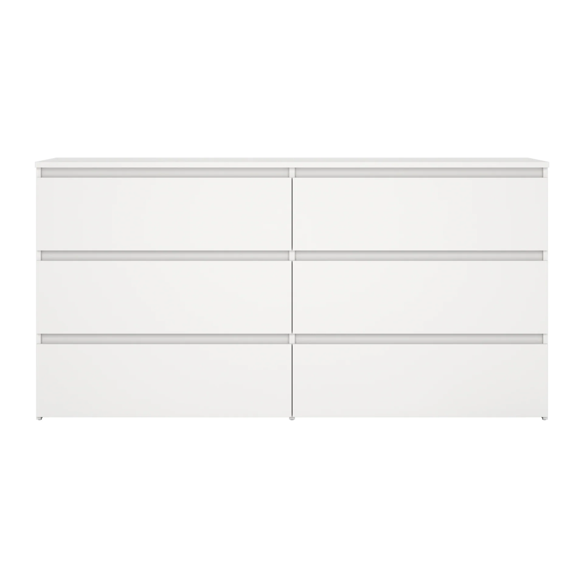 Maise cassettiera 70x138x41 cm con 6 cassetti in bianco - Image 3