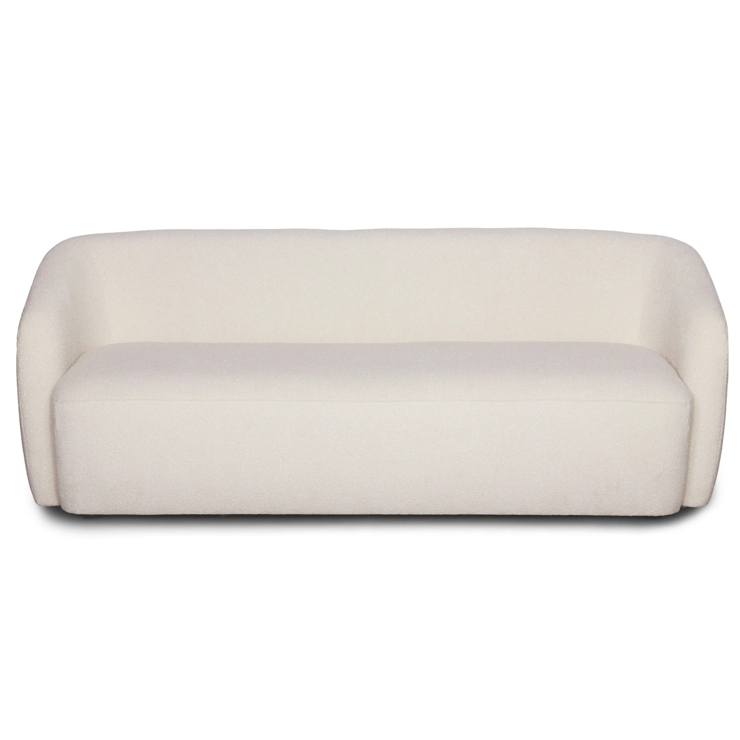 Melisa - Divano a 2 posti in bouclé bianco L: 173 x P: 84 x H: 66 cm