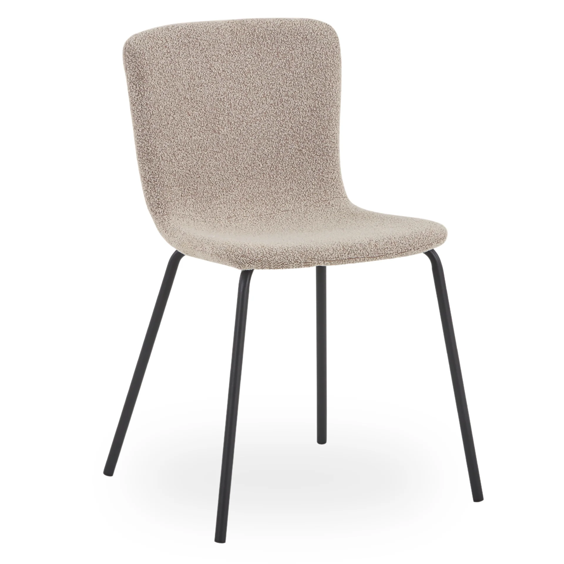 Miley Sedia da pranzo in boucle beige