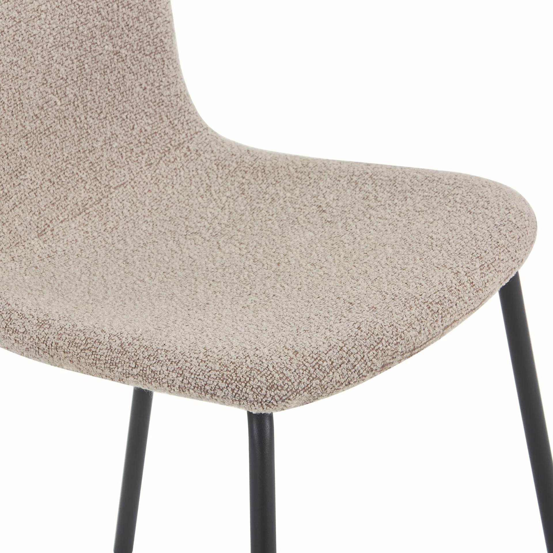 Miley Sedia da pranzo in boucle beige - Image 6