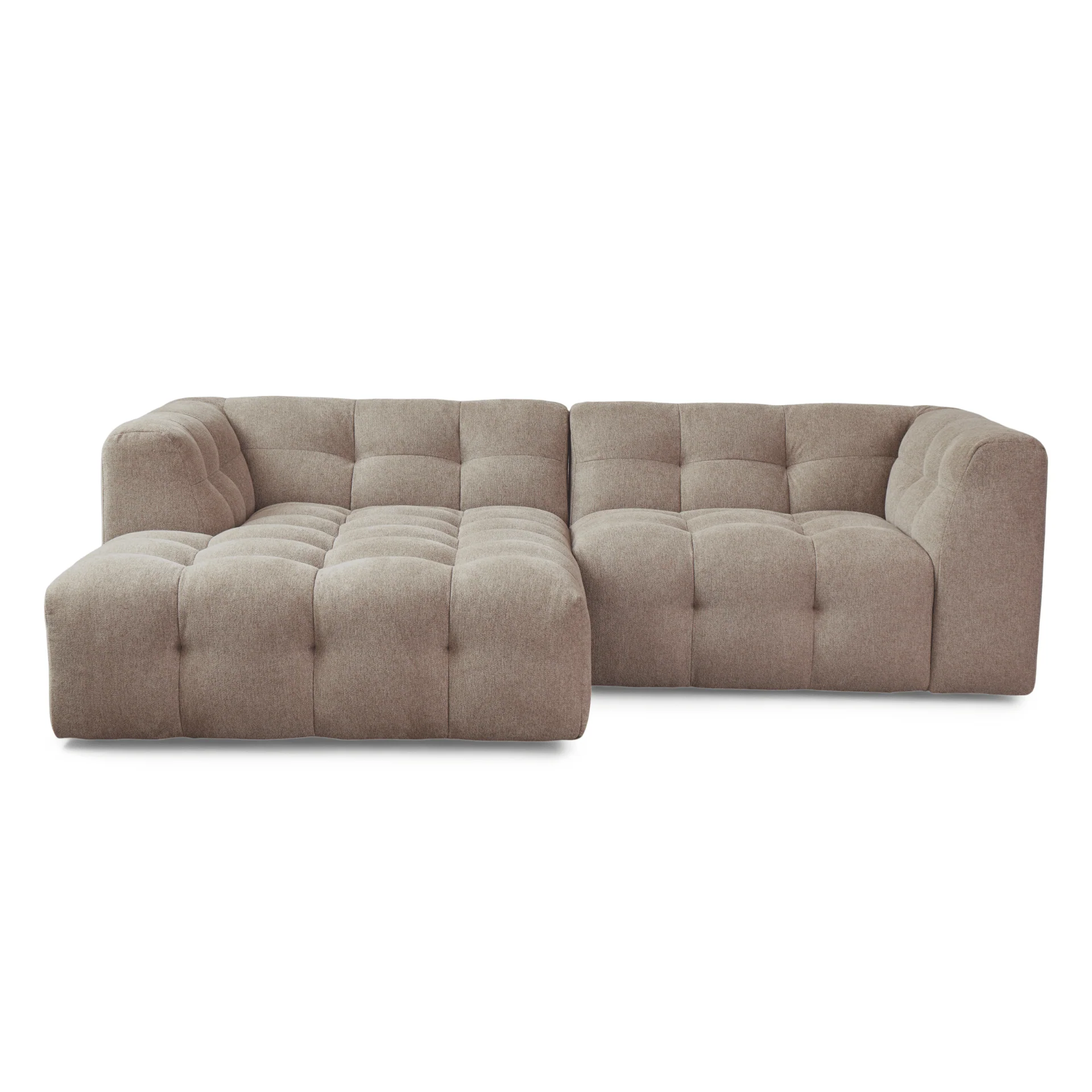 Poppy chaise longue divano bubble sabbia - versione sinistra