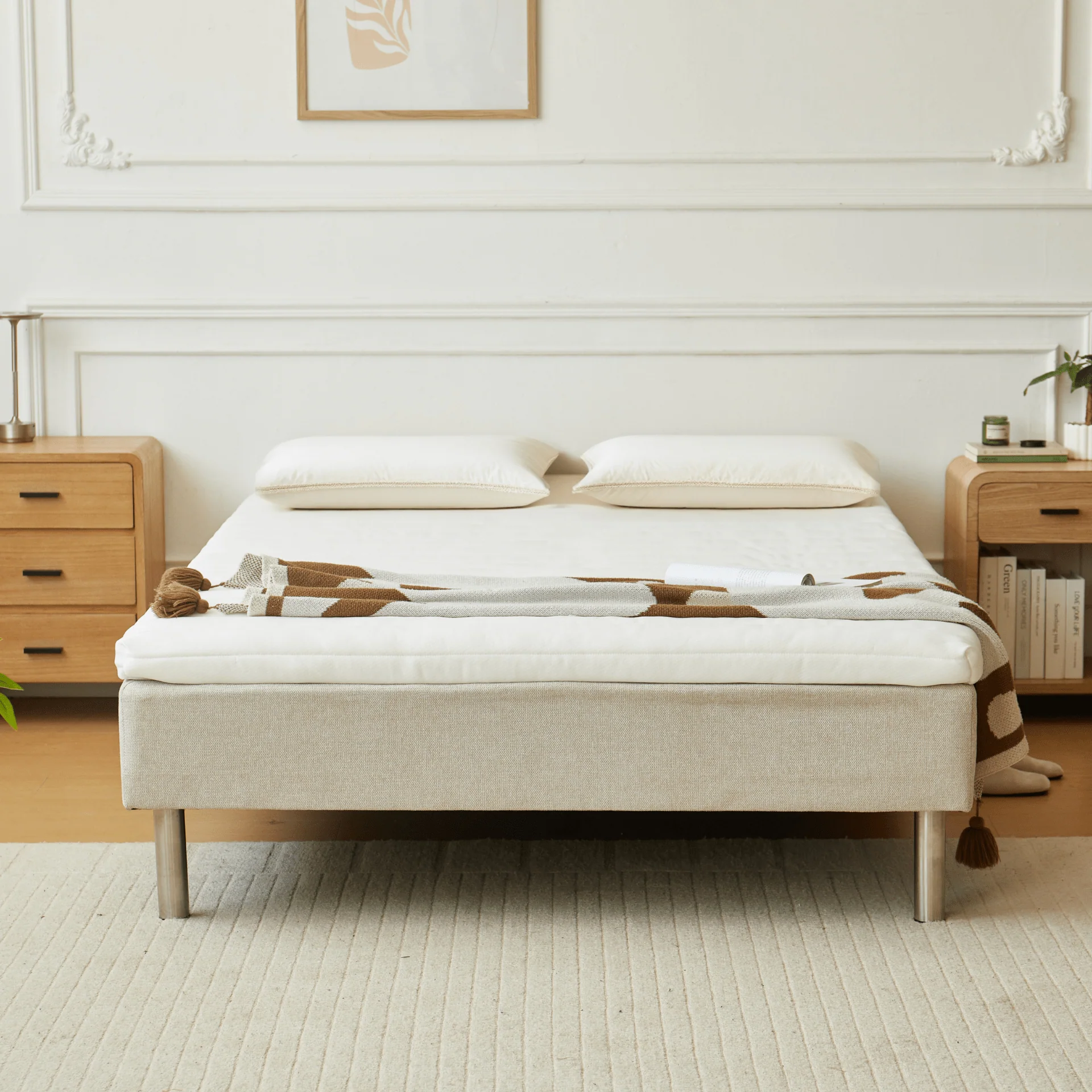 Premium Aksel topper bianco in memory foam 140x200x7 cm - Image 5