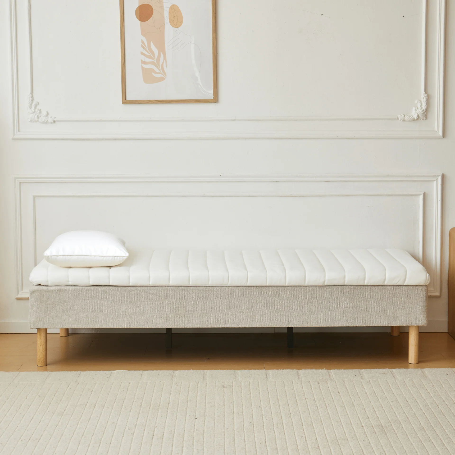 Premium Aksel topper bianco in memory foam 90x200x7 cm - Image 5