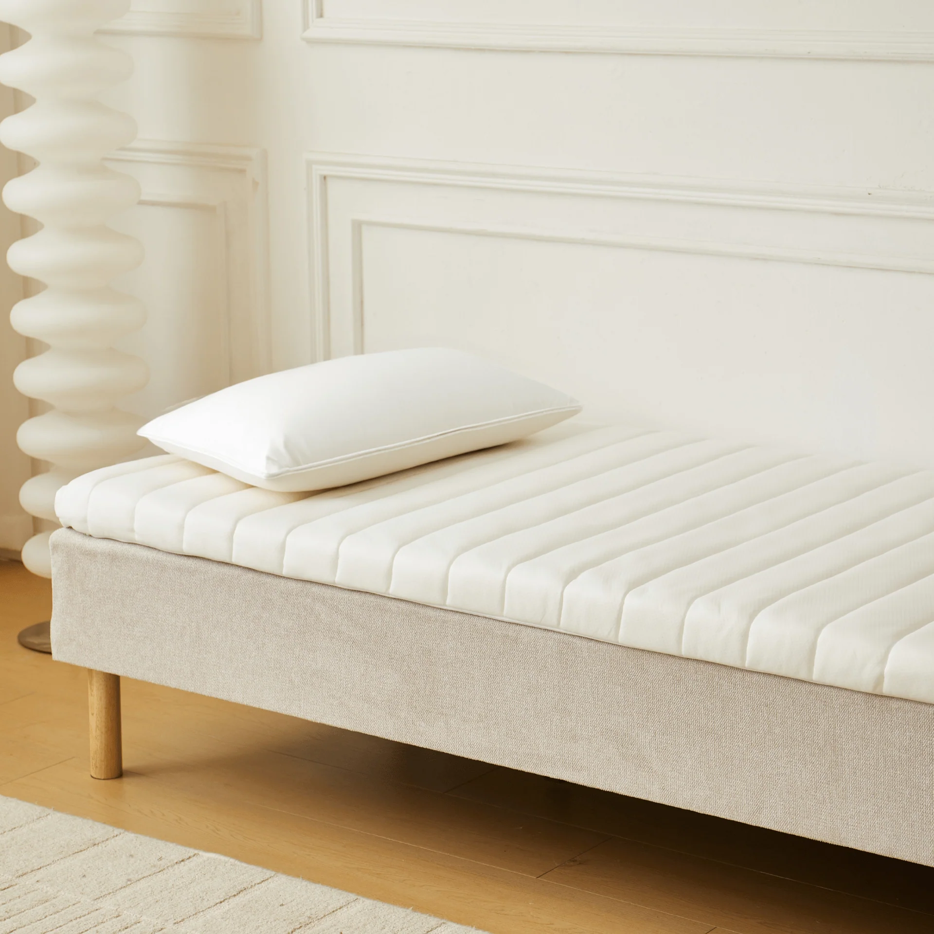 Premium Aksel topper bianco in memory foam 90x200x7 cm - Image 6