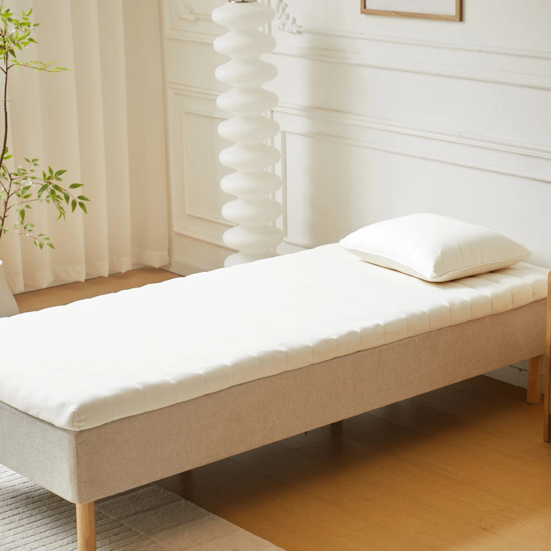 Premium Aksel topper bianco in memory foam 90x200x7 cm - Image 7