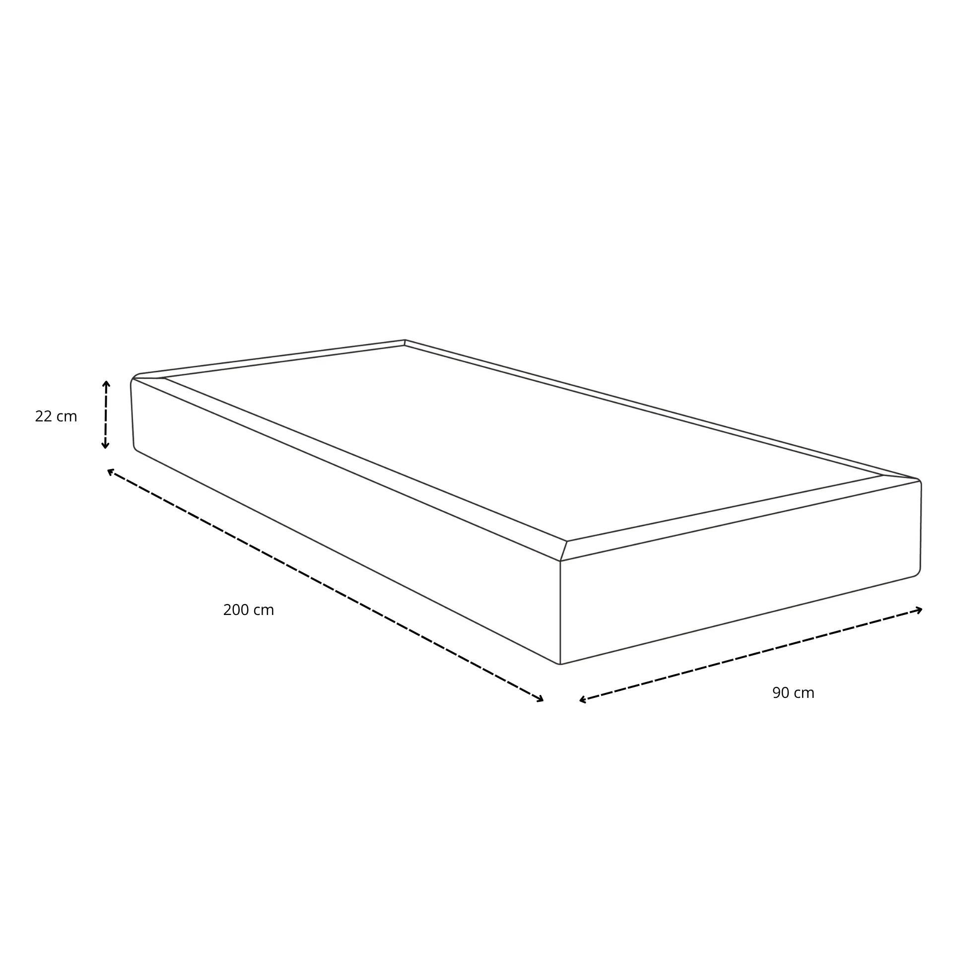 Premium base letto in beige 180x200 cm con topper in memory foam da 7 cm escl. gambe - Image 5
