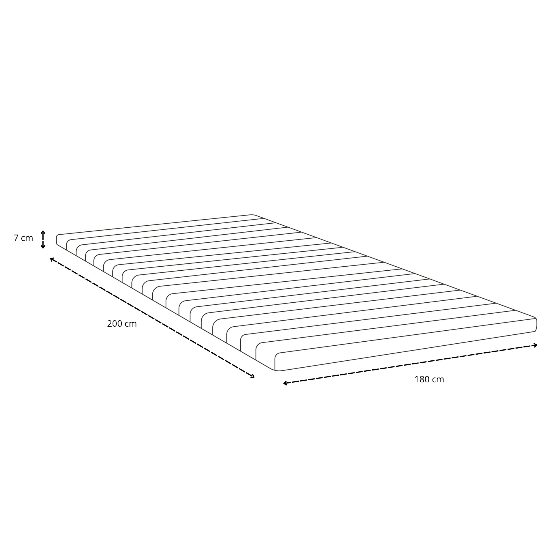 Premium base letto in beige 180x200 cm con topper in memory foam da 7 cm escl. gambe - Image 6