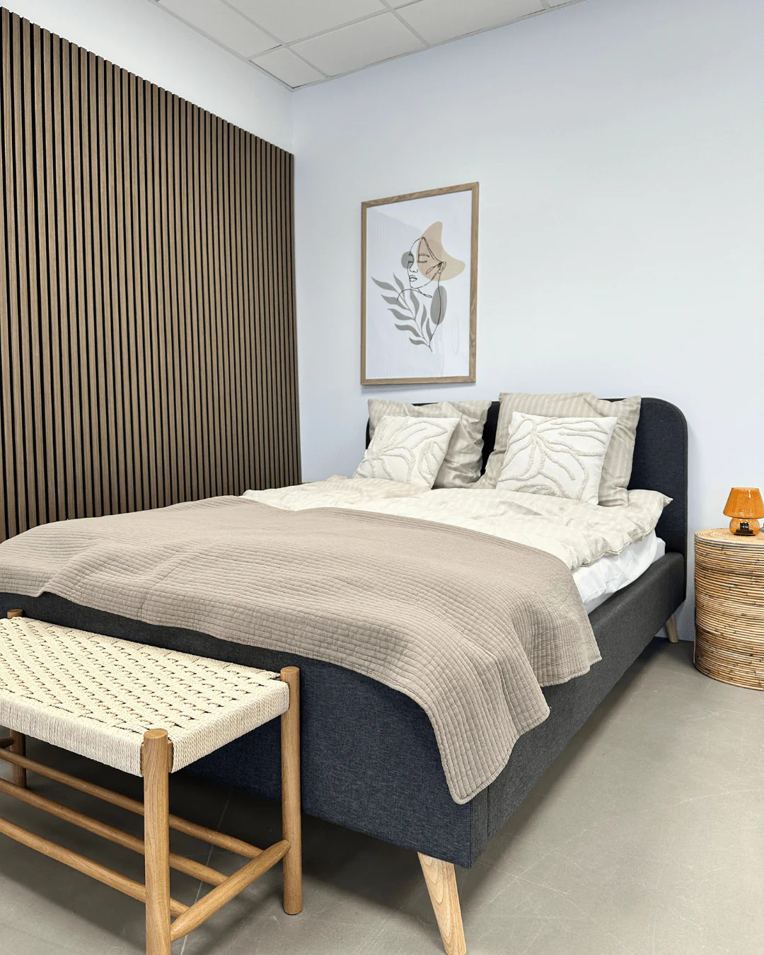 Christian letto Premium in grigio 140x200 cm con doghe e materassi inclusi - Image 3