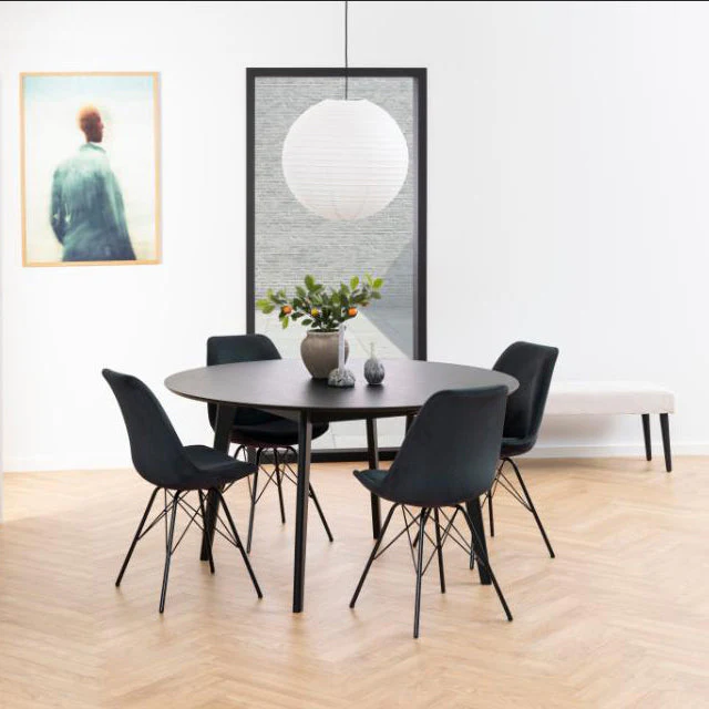 Rickie - tavolo da pranzo in nero Ø140 cm - Image 3