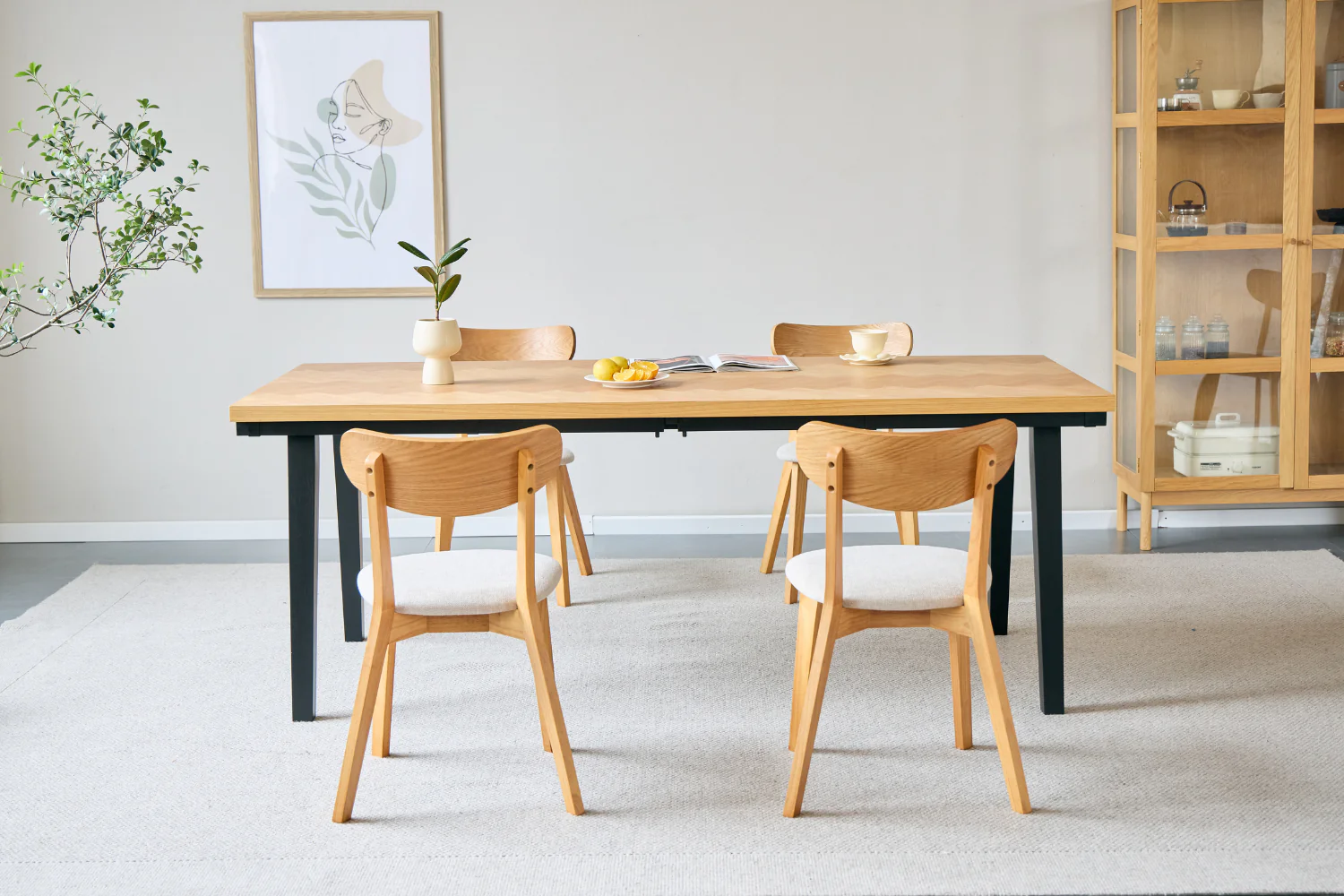Rory sedia da pranzo – Sedia in legno di rovere con seduta imbottita - Image 11