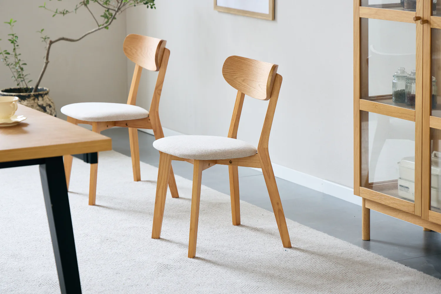 Rory sedia da pranzo – Sedia in legno di rovere con seduta imbottita - Image 9