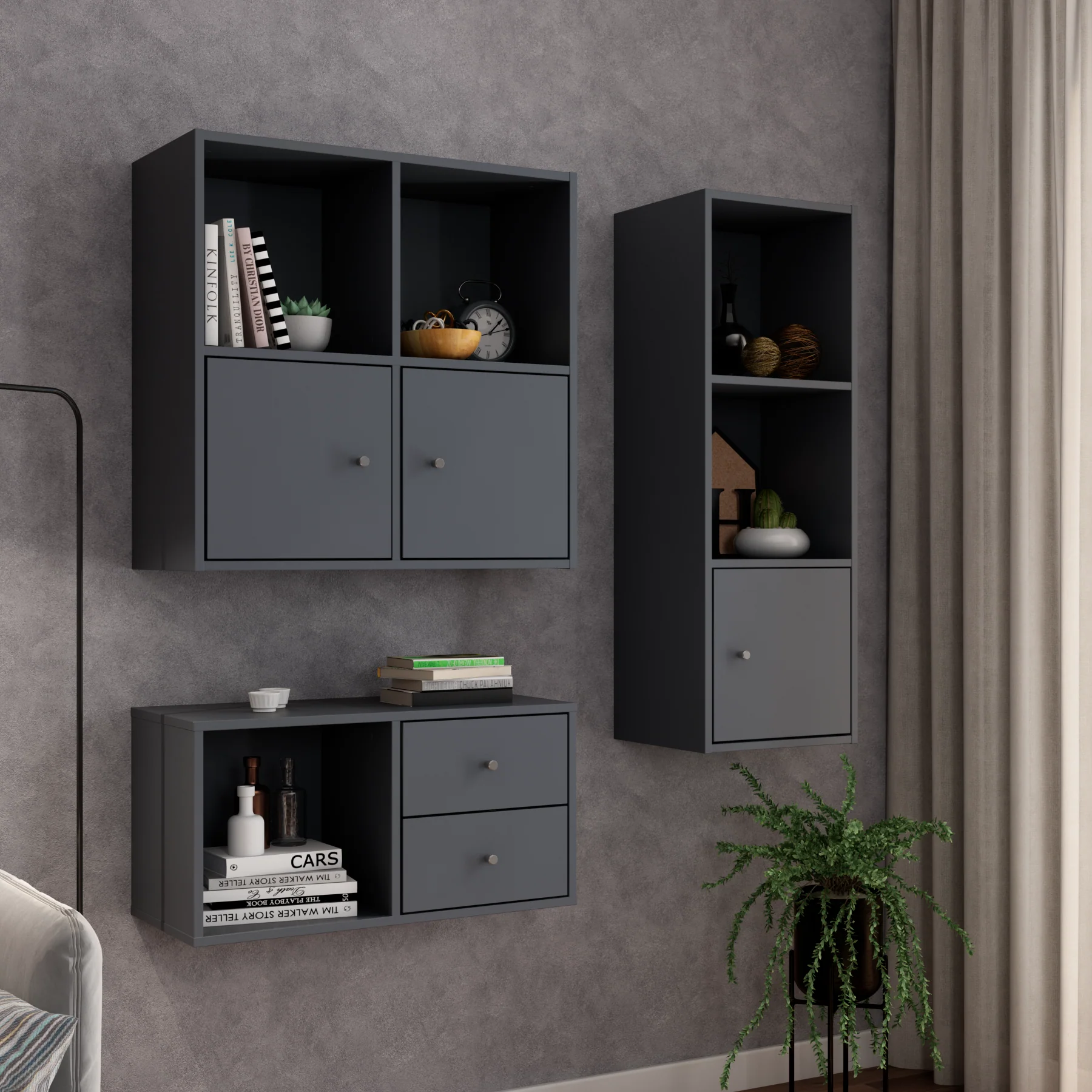 Set di ante Flora (2 ante) - Grigio - Image 3