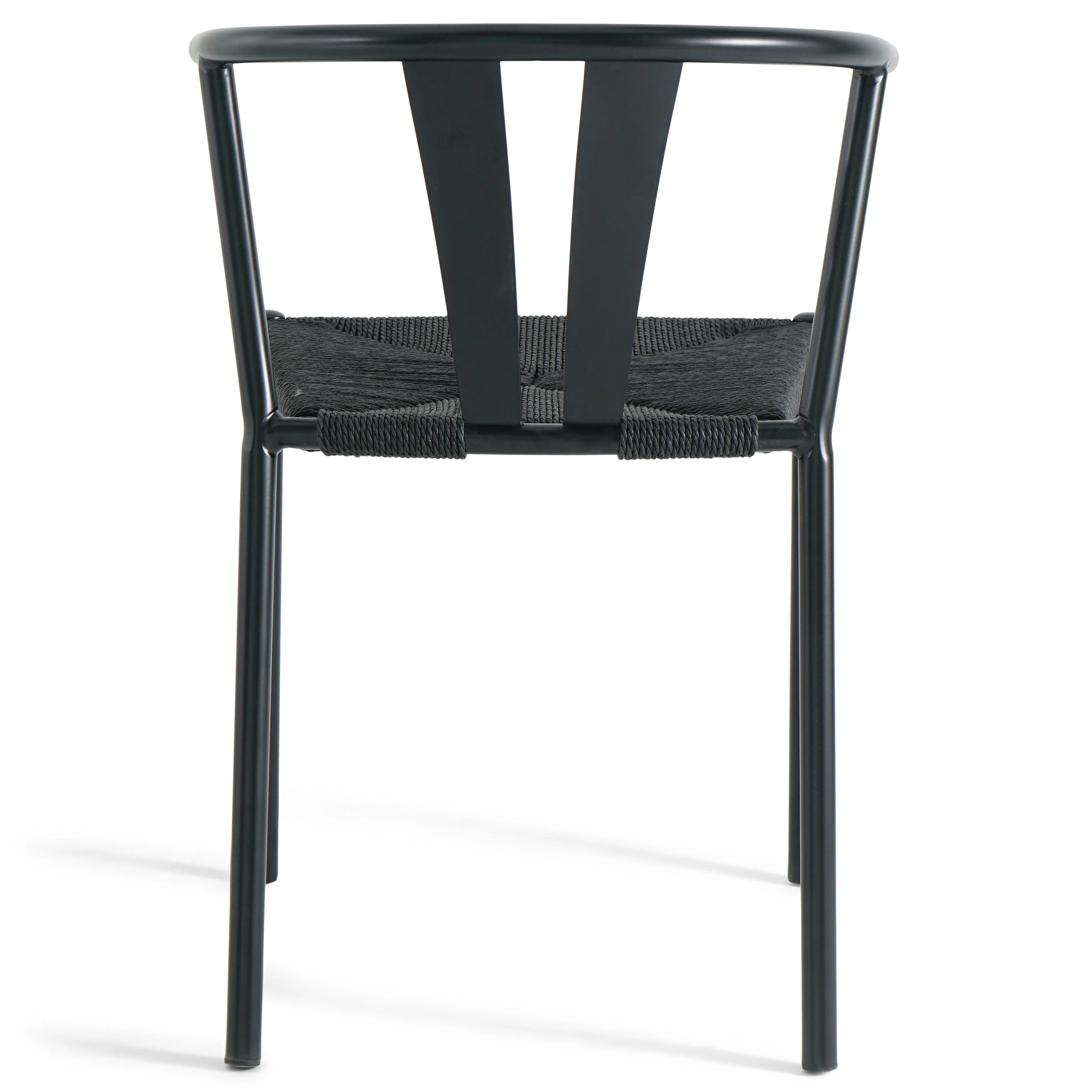 Shila - Sedia da pranzo nera con intreccio nero - Image 6