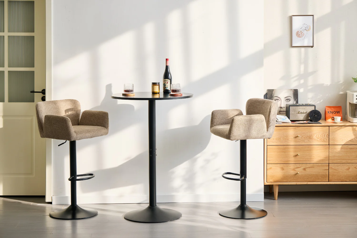 Tavolo da bar Alya in nera Ø70 cm - Image 2
