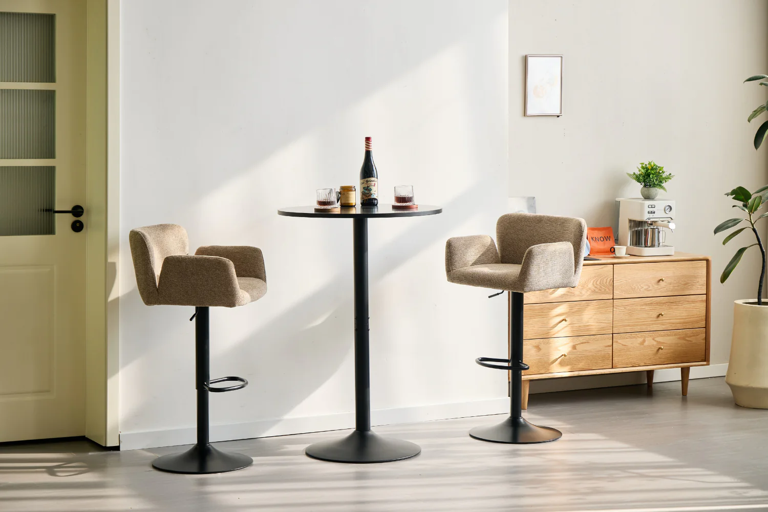 Tavolo da bar Alya in nera Ø70 cm - Image 3