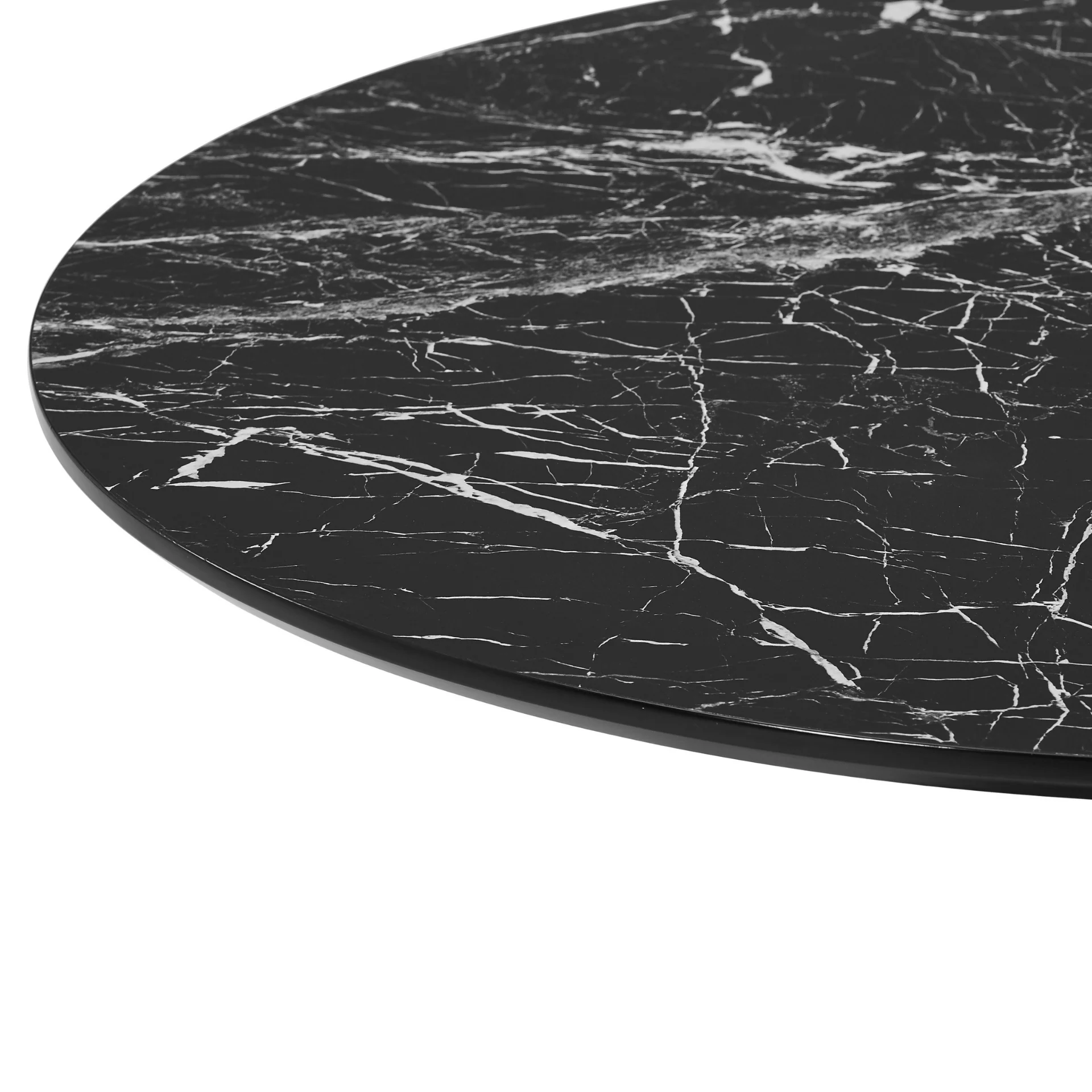 Tavolo da pranzo Diego in marmo nero Ø90  cm - Image 3