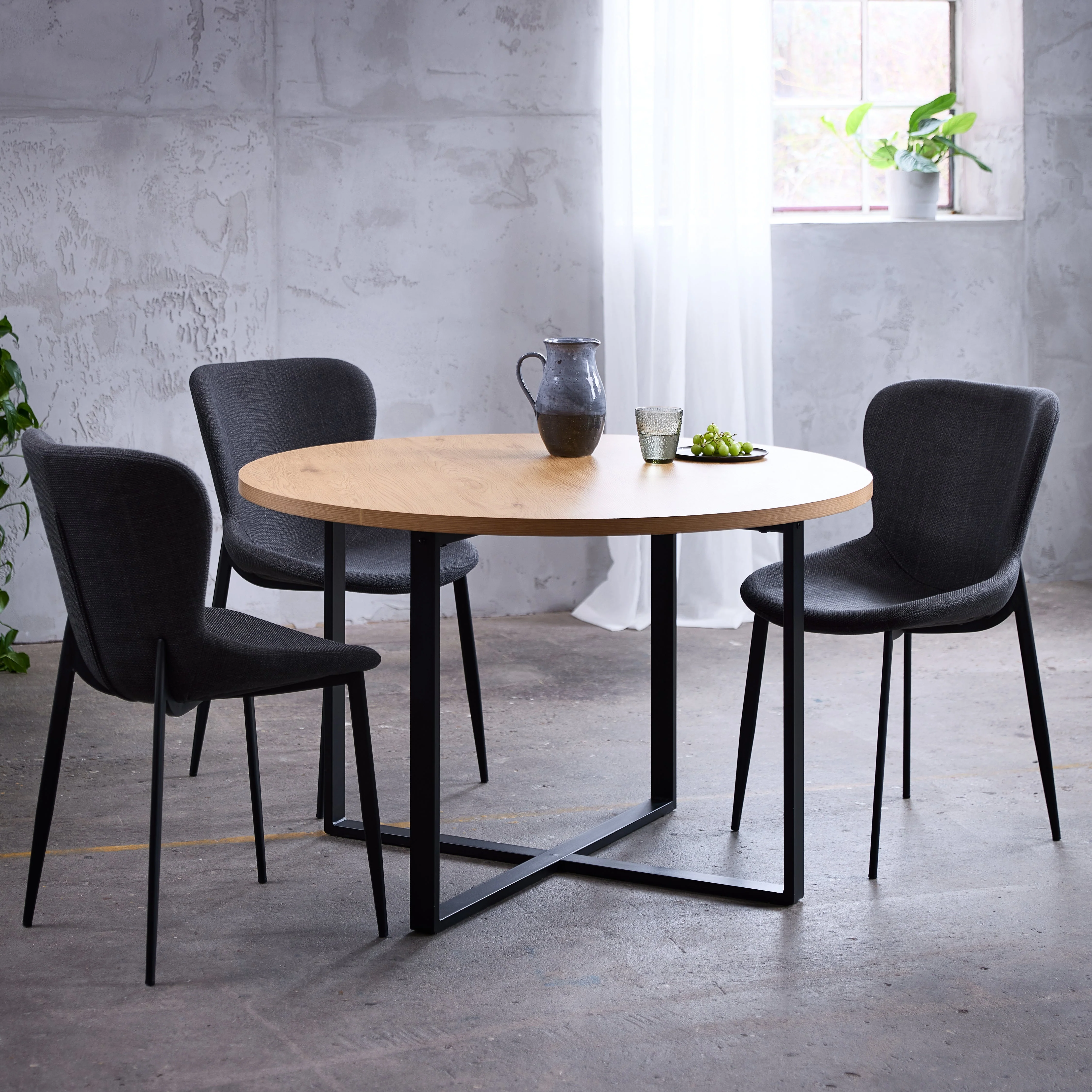 Tavolo da pranzo Lugo in look rovere Ø120 CM - Image 2