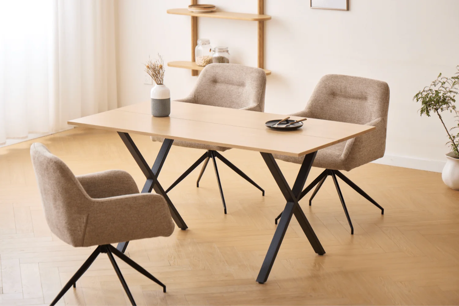 Tavolo Marly Plank impiallacciato rovere 150x80x75 cm - Image 2