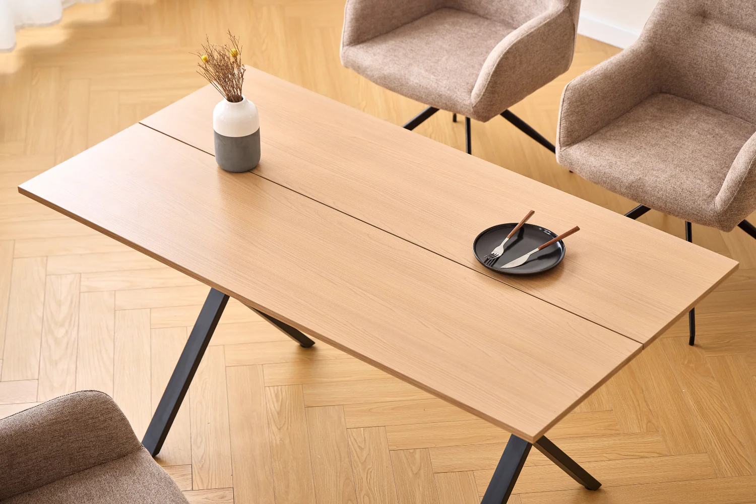 Tavolo Marly Plank impiallacciato rovere 150x80x75 cm - Image 6