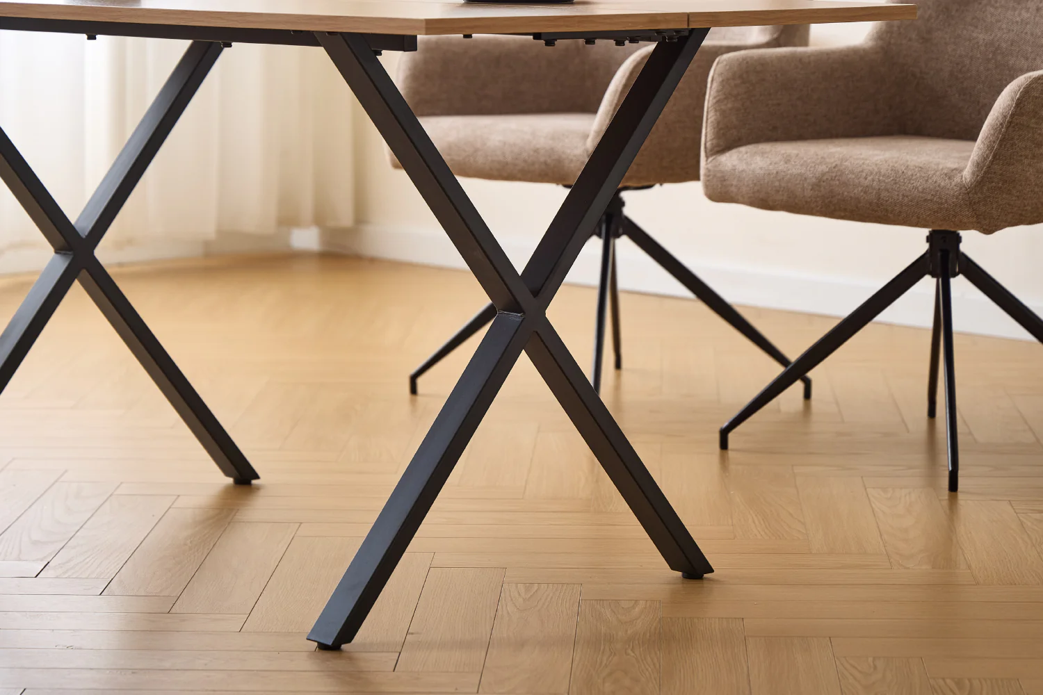 Tavolo Marly Plank impiallacciato rovere 150x80x75 cm - Image 8