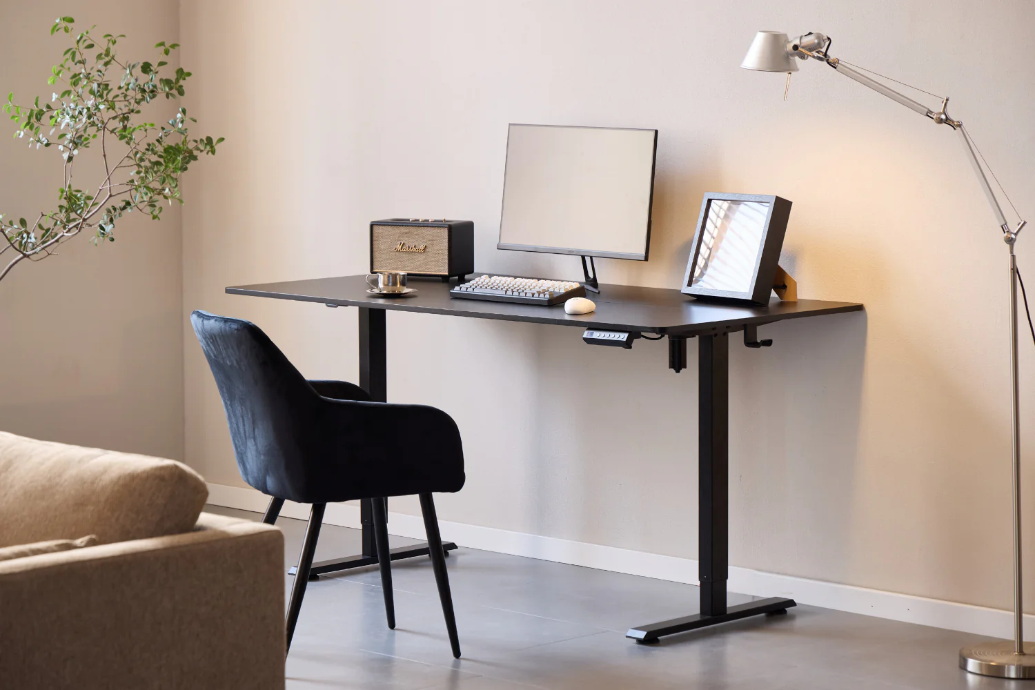 Tavolo regolabile in altezza Damian 160x80 cm in nero - Image 11