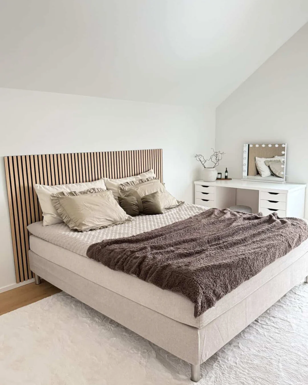 Theodor letto continentale beige 180x200 cm incl. gambe cromate - Image 4