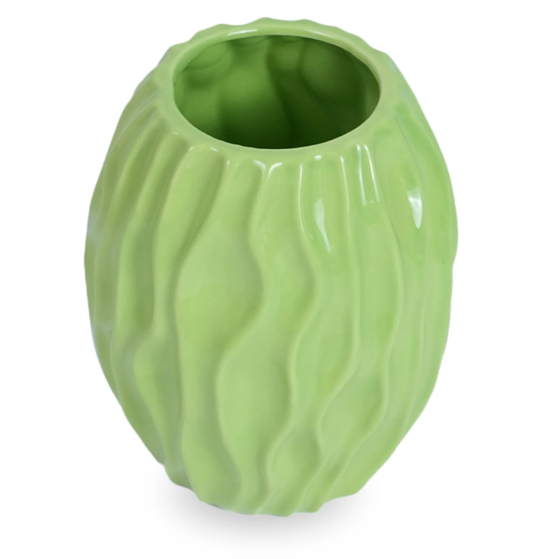 Vaso in ceramica verde Betty 15,4 cm - Image 2