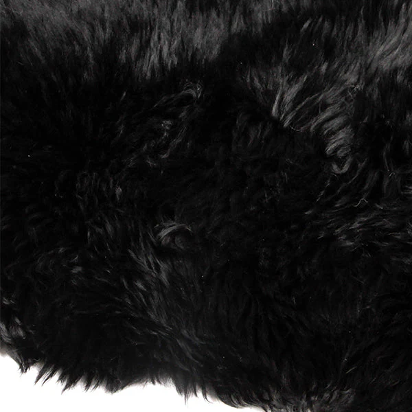 Vero vello di pecora - Nero 95x65 cm - Image 2